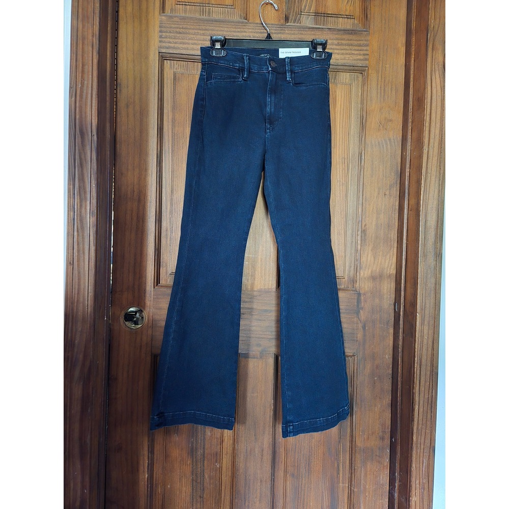 Ann Taylor Factory The Denim Trouser High Rise Dark Indigo Jeans 0 Petite NWT